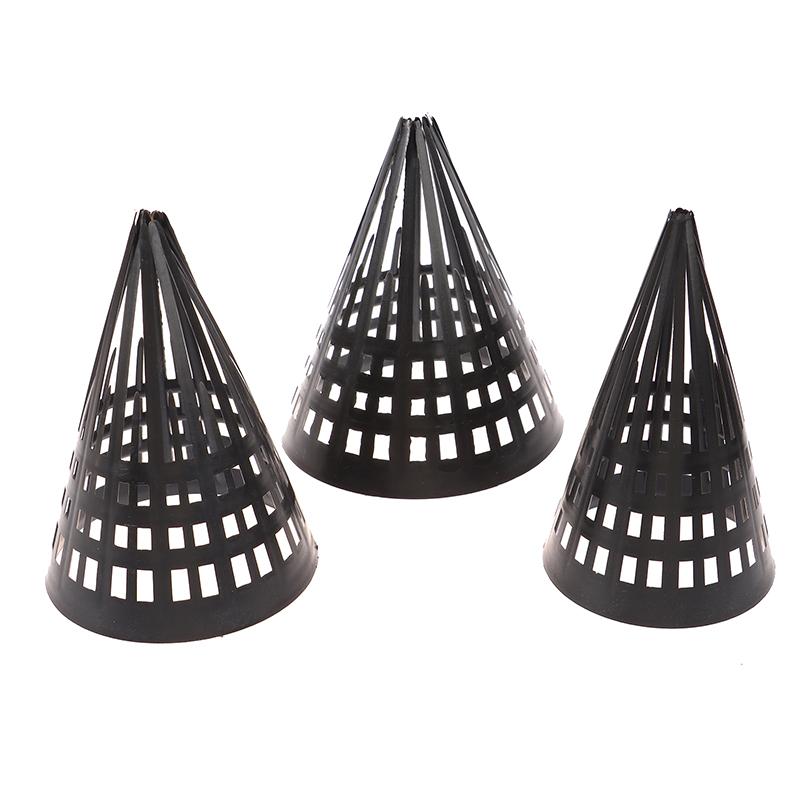 5Pcs Tapered Inlet Fishing Net Finless Eel Loach Trap Fishing Cage Lid Durable Plastic Tackle Cage Lid Black Fishing Accessories