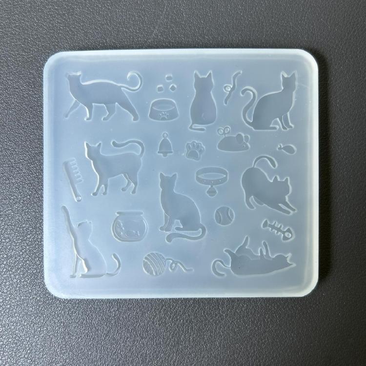 Stampi in Silicone per Artigianato di Dolci Stampini per Argilla Alimentare Forma di Gatti Accessorio da Forno Riutilizzabile Stampini per Cioccolato Texture in Silicone