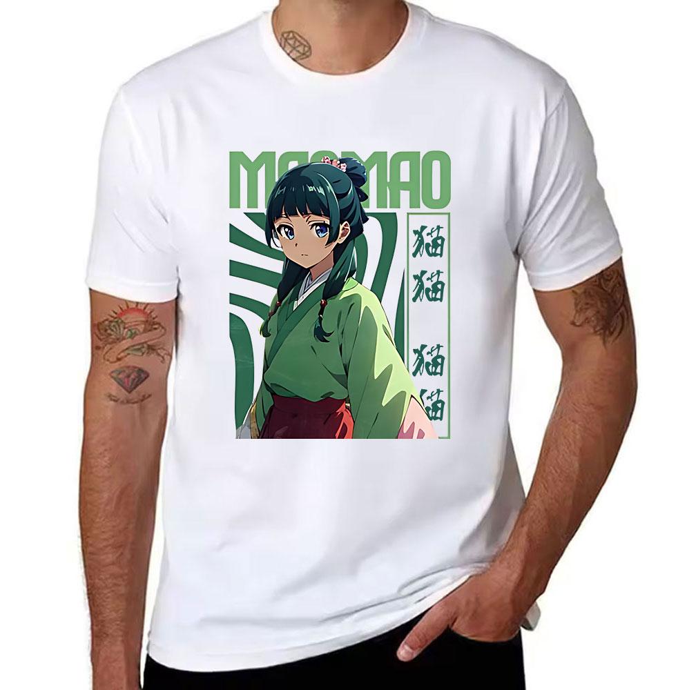 Unisexs Cotton Tshirt The Apothecary Diaries Maomao Anime Print Casual Crewneck Short Sleeve Top
