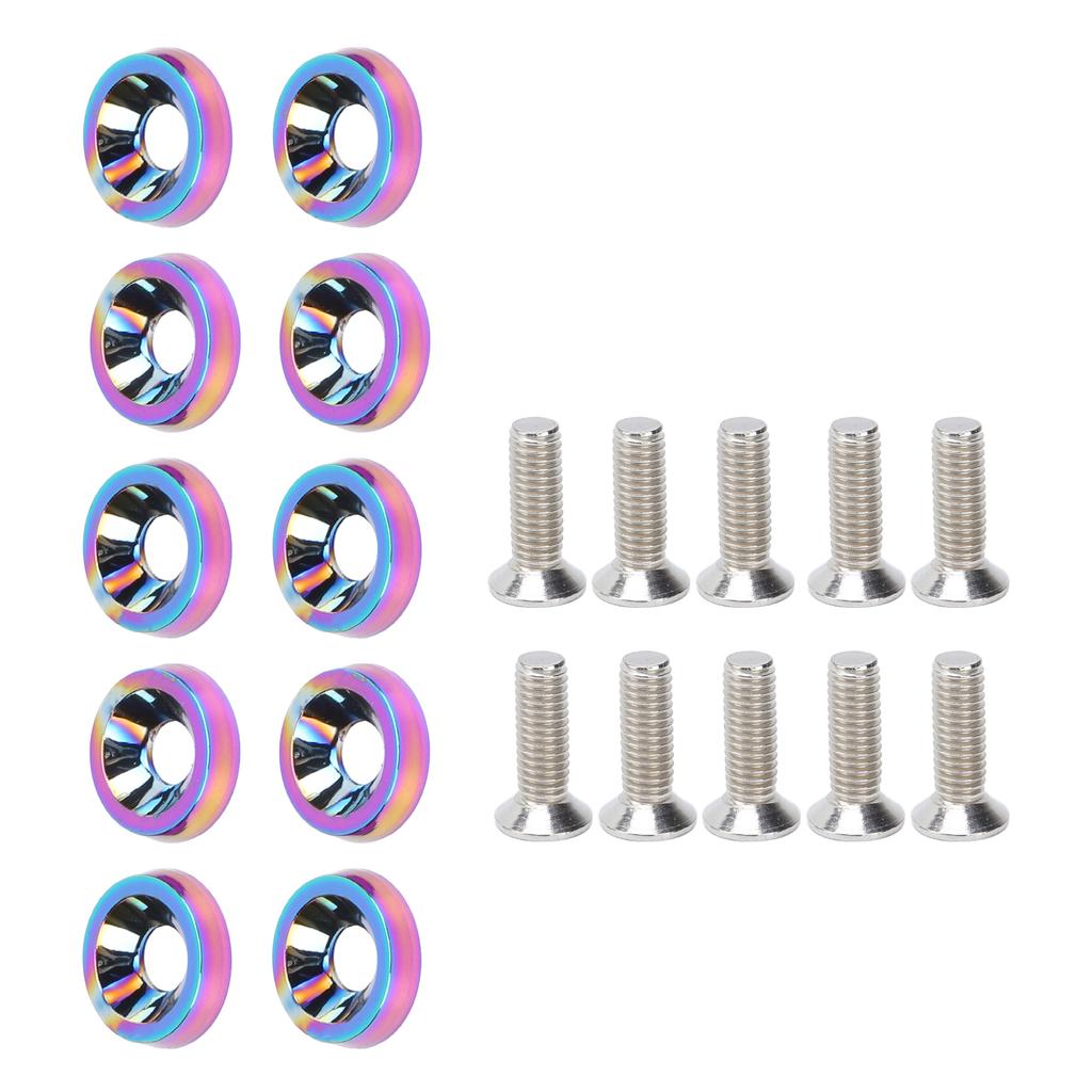 Car Engine Washer Screw M6 Colorful Fastener Kit for Car Modification Decoration