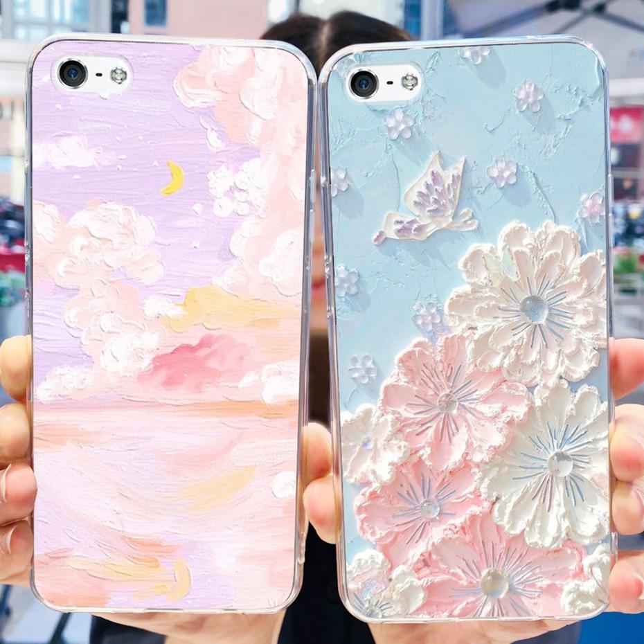 Lovely Printing Phone Case For iPhone 5 5s SE (2016) Soft Silicone TPU Back Cover For iPhone SE 2016 iPhone5 iPhone5s 4.0"