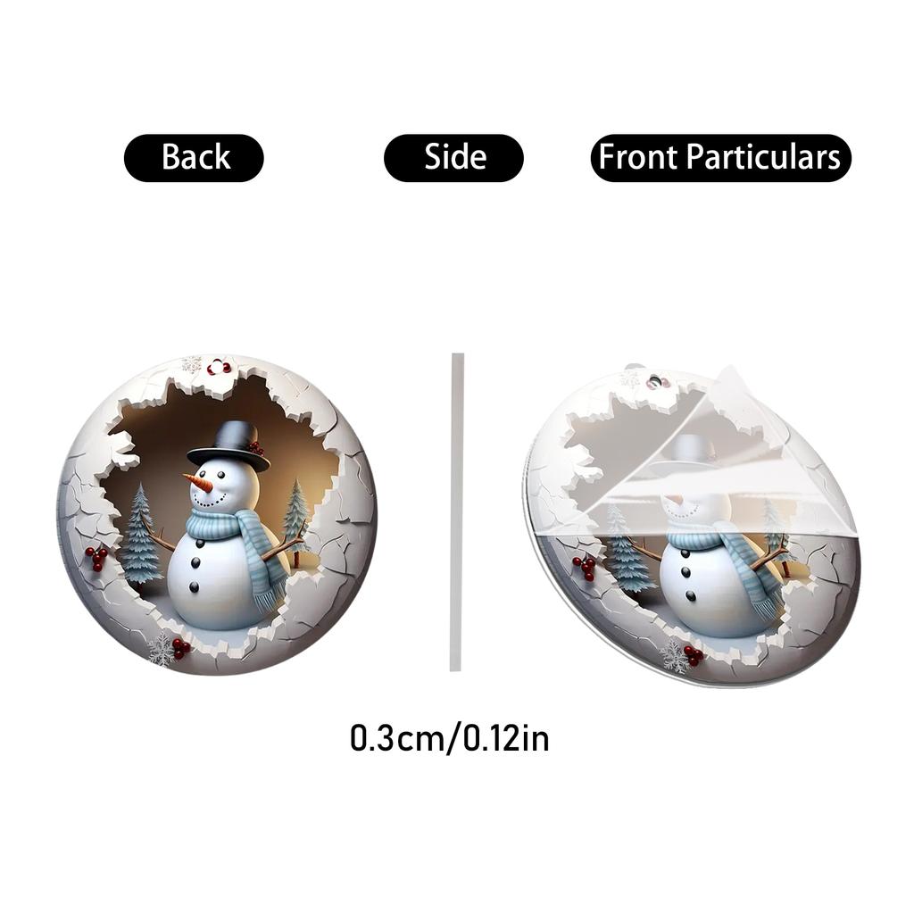 2D Flat Acrylic Christmas Snowman Christmas Tree