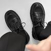 Derby Men's Thick Soled Shoes Fashion Designer's New Style Outdoor Trendy Party Classics Black Versatile Youth Daily Shoes