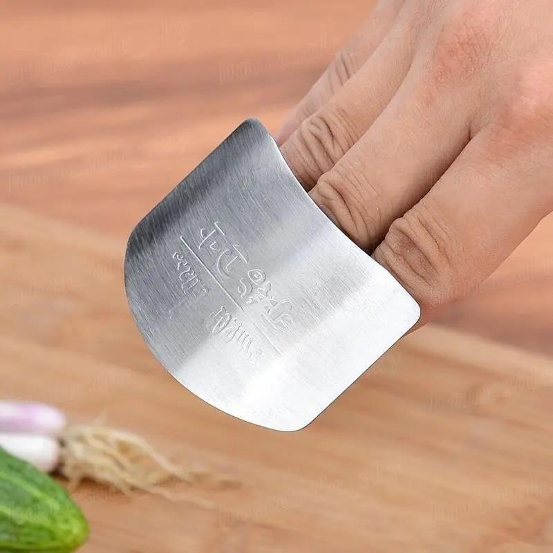 Finger Guard for Safe Cutting - 1PC Heavy-Duty Stainless Steel Anti-Cut Shield with Anti-Slip Grip for Cooking
