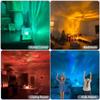 Dynamic Rotating Water Ripple Projector Night Light 3/16 Colors Flame Crystal Lamp for Living Room Study Bedroom Rotating Light