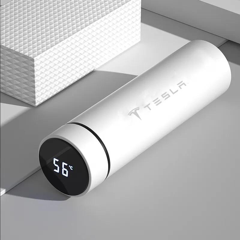 Car 500ml Intelligent Temperature Display Insulating Cup For Tesla Model 3 Model Y Model S Model X Auto Interior Accessories