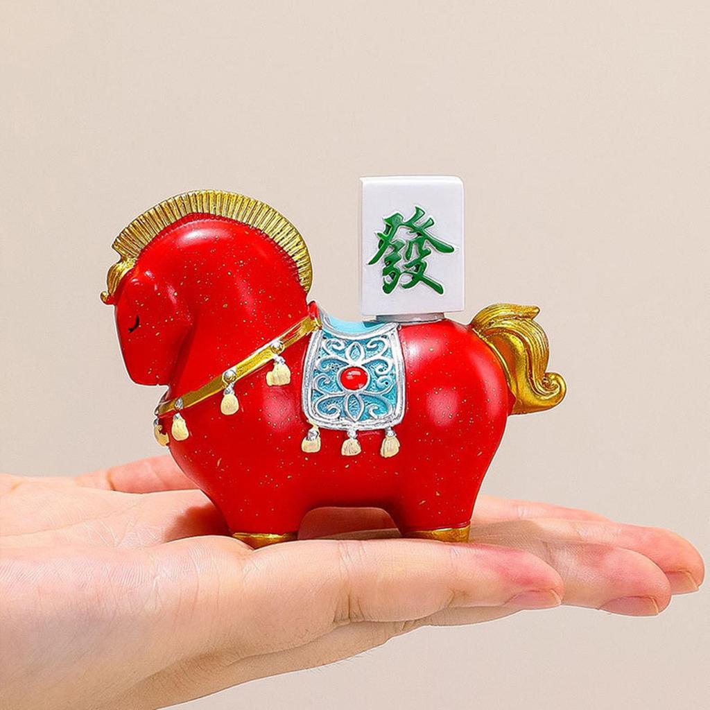2026 Horse Figurines Chinese New Year Decor Resin Wealth Symbol Sculpture Gifts For Home Women Men Christmas Bedroom Birthday