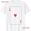 Ace of Hearts T Shirt Group Halloween Costume Idea Vintage Washed Homme Comfortable Versatile Slightly Fashion Vintage Washed