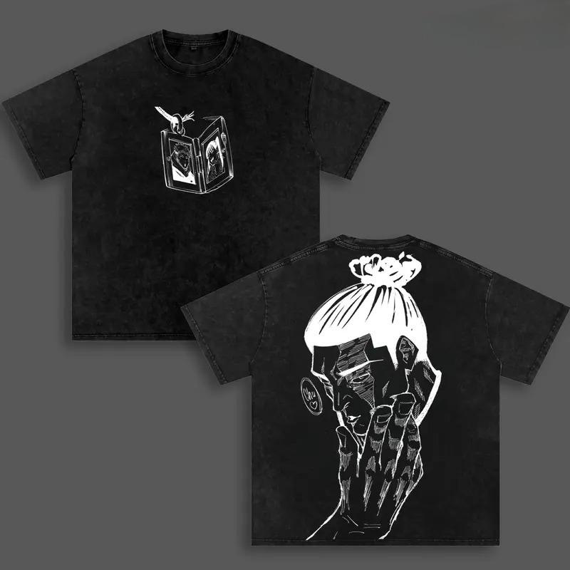 Toudou Aoi Print T-shirt Jujutsu Kaisen Anime Clothing Men Women Cotton Tshirts Vintage Washed Tee Harajuku Oversized T Shirt