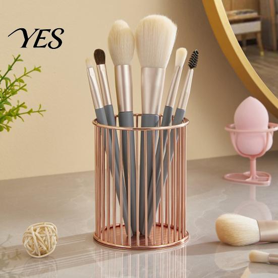 Elegante Porta-Canetas para Escritório Suporte de Metal, Organizador de Mesa Nórdico para Pincéis de Maquiagem, Copo Galvanizado Anti-Ferrugem Cesta de Armazenamento Multifuncional