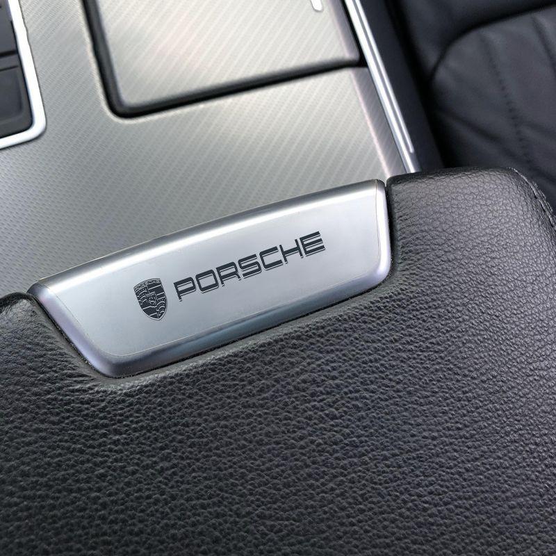 3D Metall Auto Kreative Aufkleber Wasserdichte Aufkleber Innenzubehör Für Porsche 911 718 Taycan Panamera Cayenne Macan Cayman