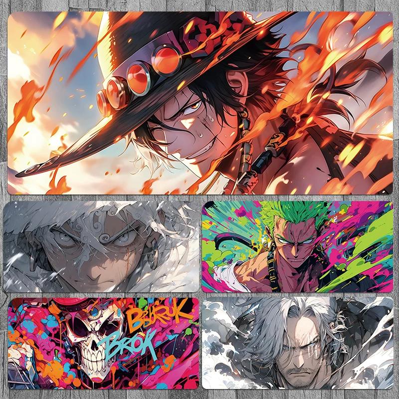 Shounen Anime ONE PIECE Leather Mouse Pad Oversized Anime E-sports Game Table Mat Notebook Keyboard Non-slip Waterproof Mouse Pad Office Desktop Pad