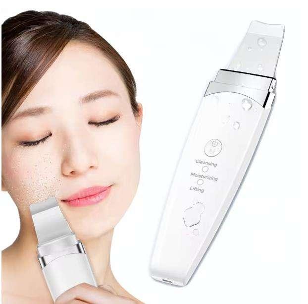In Stock Electric Silicone Ultrasonic Skin Scrubber Facial Scrub Spatula for Deep Cleaning Blackhead Remover Beauty Care USB