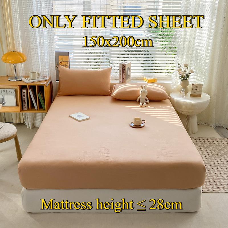 Fitted Sheet Pure Cotton Non-fading Non-balling Single-piece Bed Sheet Non-slip Multi-specification Bedding Bedspread Protector