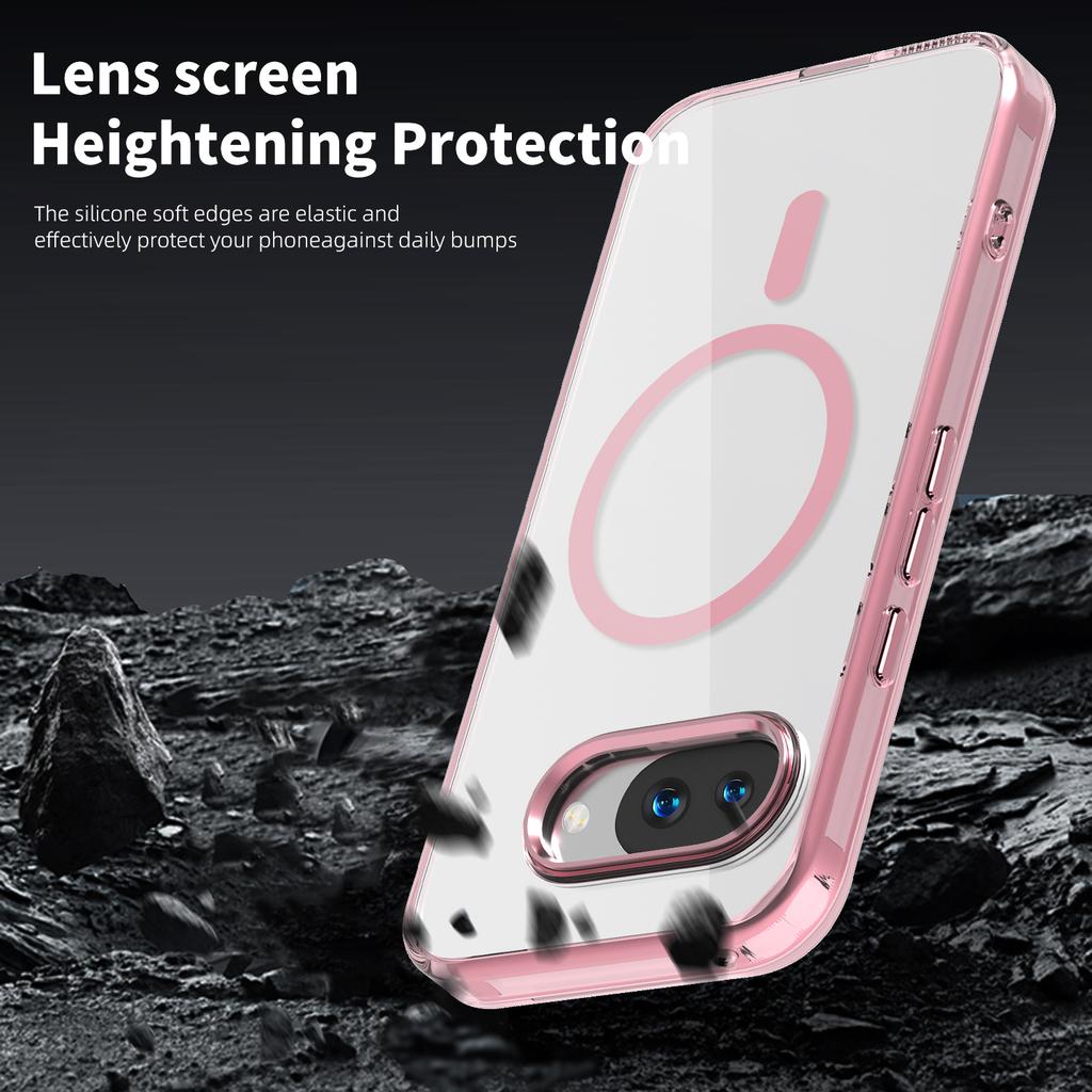 For Google Pixel 9a Case Compatible with MagSafe TPU+PC Transparent Phone Cover