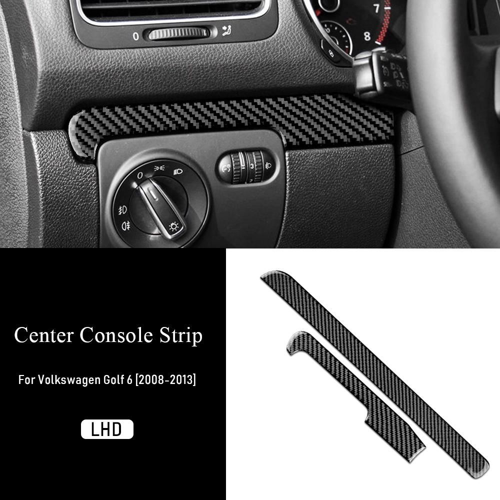 Real Soft Carbon Fiber Sticker LHD RHD for Volkswagen VW Golf 6 GTI MK6 2008 2009 2010 2011 2012 2013 Center Console Interior