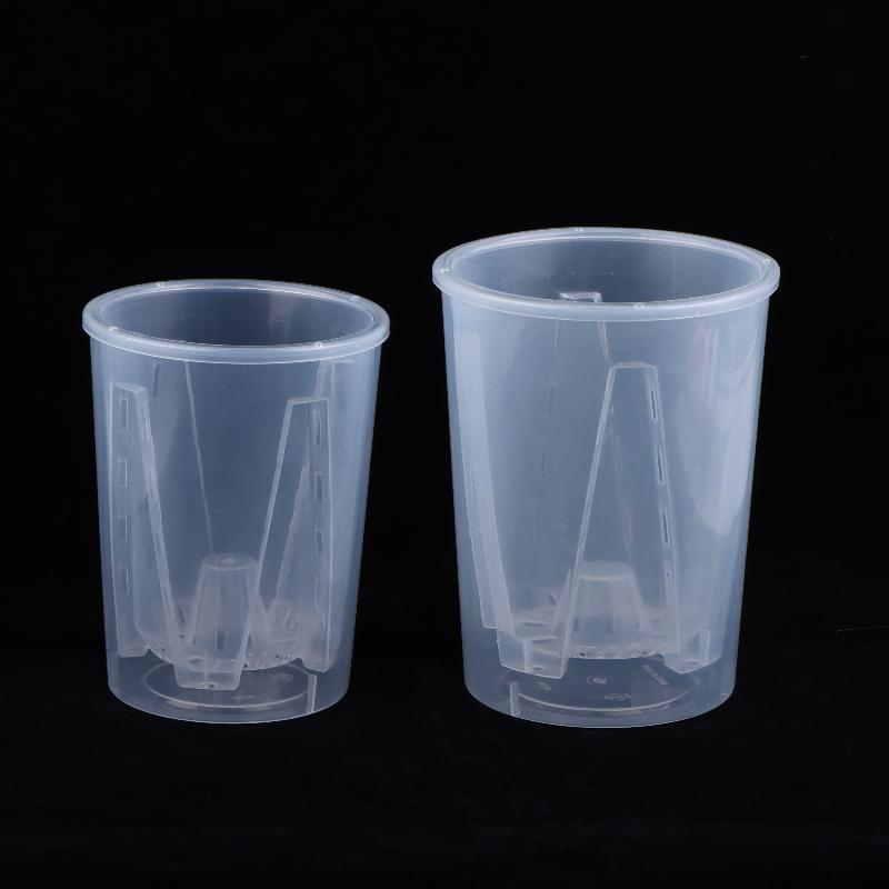 Double Layer Self Watering Plastic Flower Pot Transparent Planter With Holes For Herbs Desktop Succulents Plants
