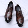 Mens Leather Shoes Lace Up High Quality Men's Shoes Pointed Oxfords Wedding Men Dress Shoe Business Gentleman Office Man Shoes