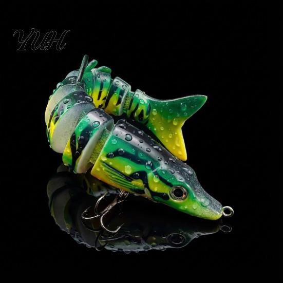 Professional Fishing Supplies 13CM/17G Multi-Jointed Lure, Realistic 8-Section Swimbait with Hooks, Lifelike Baits Bionic Hard Artificial Bait