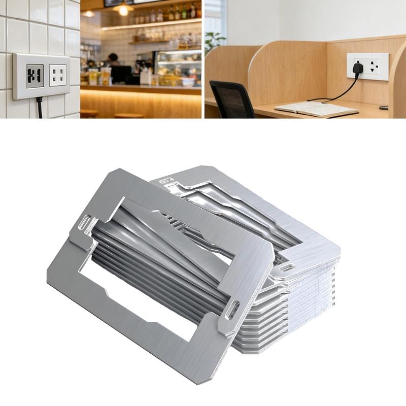 10Pcs Stainless Steel Electrical Outlet Leveling Shims Metal Outlet Spacers Receptacle Spacer Shims Leveler Enduring