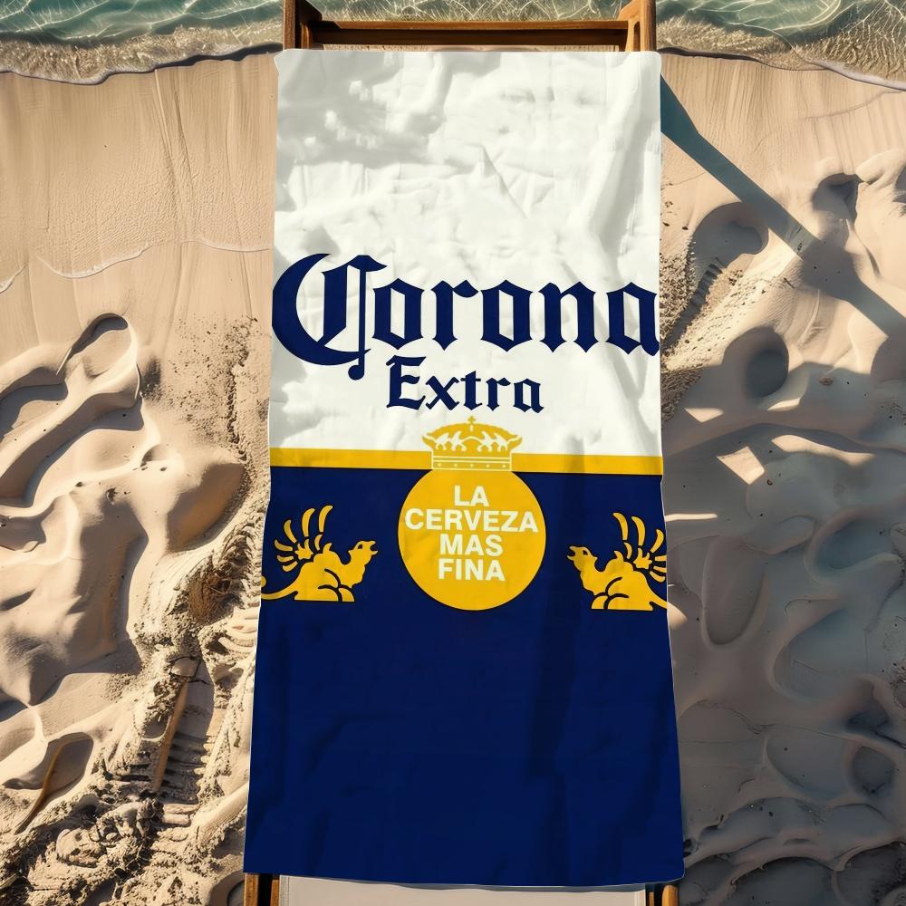 C-corona Towel Beach Quick Dry Soft Pool E-extra Beer Towels Gift for Travel Gym Shower Camping sports