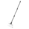 30CM Flat Garden Shovel with Detachable Handle Heavy Duty Steel Cleaning Shovel Scraper for Outdoor Weeding Snow