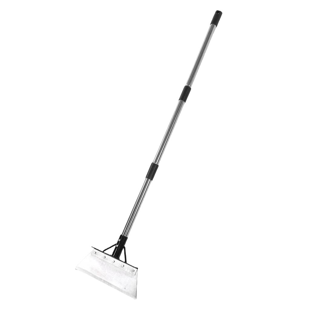 30CM Flat Garden Shovel with Detachable Handle Heavy Duty Steel Cleaning Shovel Scraper for Outdoor Weeding Snow