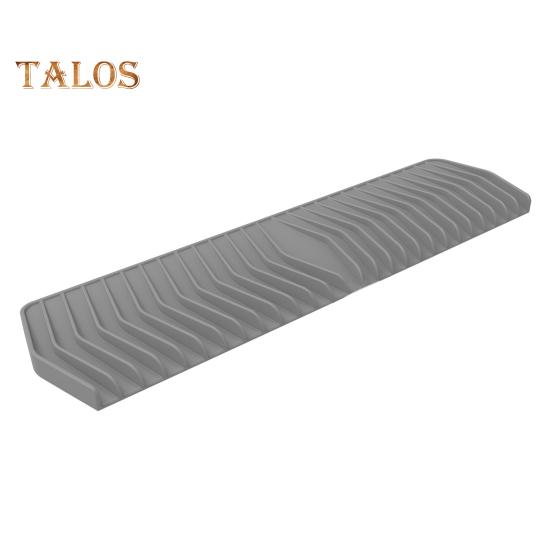 

Гибкая силиконовая мыльница с водопадным дренажным дизайном, нескользящая многофункциональная мыльница, органайзер для столешницы серый