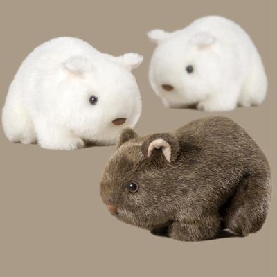 Neues 18cm Plüschtier Simulation Wombat Spielzeug Praktisches Stofftier Simulation Wombat Spielzeug Weiche Stoff Meerschweinchen Puppe