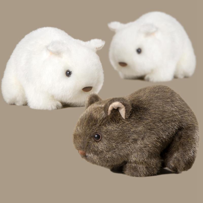 Practical Home Decor Unisex Grey New 18Cm Plush Toy Simulation Wombat Toy Practical Stuffed Simulation Wombat Toy Soft Stuffed Guinea Pig Doll