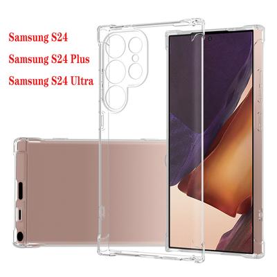 1.5MM Thick Air-Bag Clear Case For Samsung Galaxy S24 Ultra Plus S24Ultra 5G Shockproof Soft Silicone Transparent Phone Cover