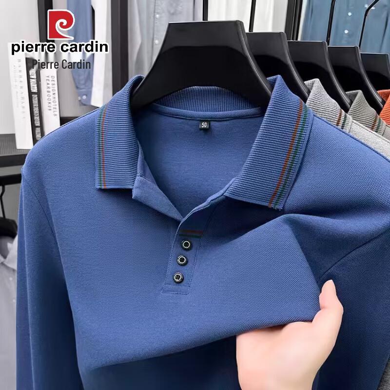 Pierre Cardin Men s 100% Cotton Long-Sleeved Polo Shirt M