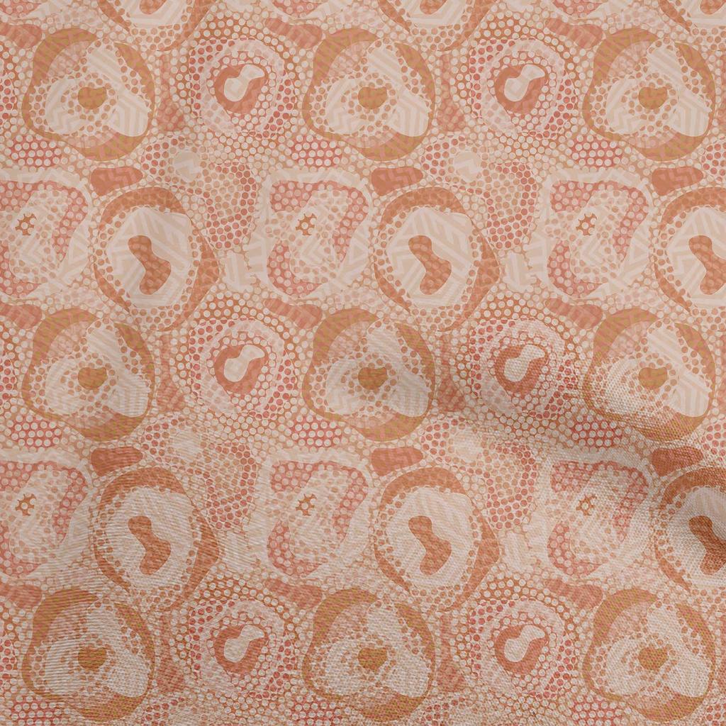oneOone Cotton Flex Light Brown Fabric Abstracts Diy Clothing Quilting Fabric Print Fabric By Yard 40 Inch