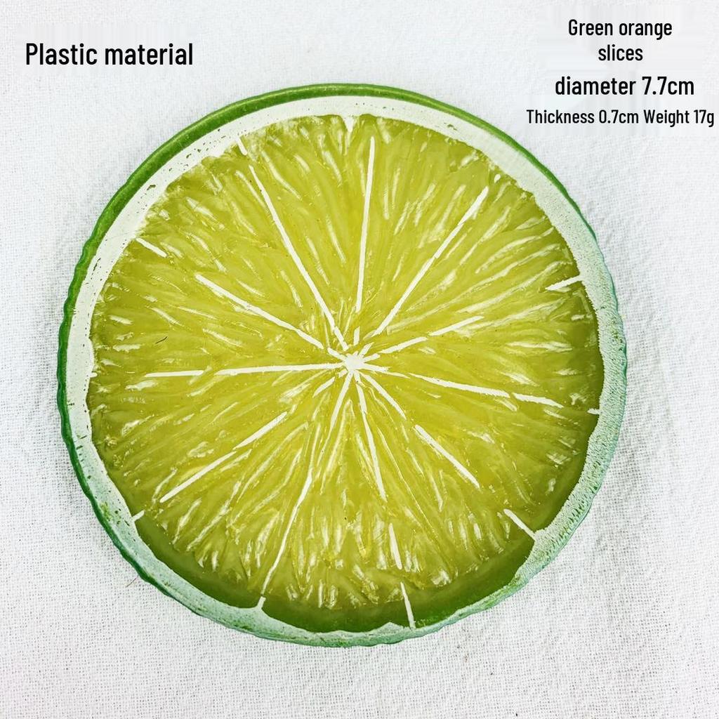 Simulation Fruit Models: Lemon, Orange, Strawberry, and Watermelon Slices for Decoration & Photography Props
