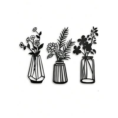Schmiedeeiserne Wandkunst Dekoration, Metall Hausornament, 1 Set