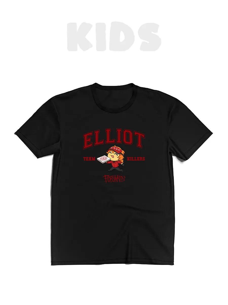 Blood-red Dorohedoro printed T-shirt 4XL
