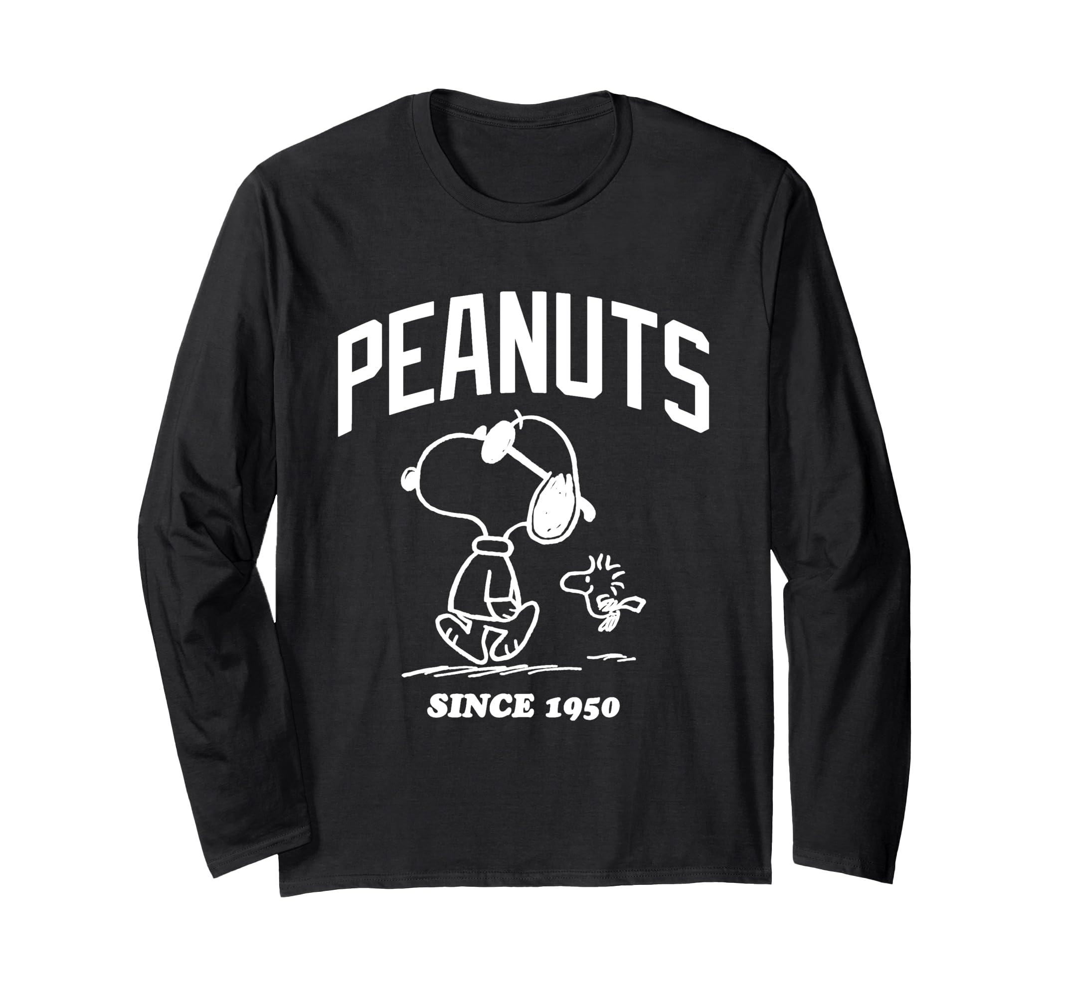 

Футболка с длинным рукавом PEANUTS Snoopy and Woodstock Outline чёрный