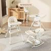 Multifunctional Baby High Chair: Foldable Metal Seat, Convertible Dining Table & Rocking Chair for Infants & Toddlers.