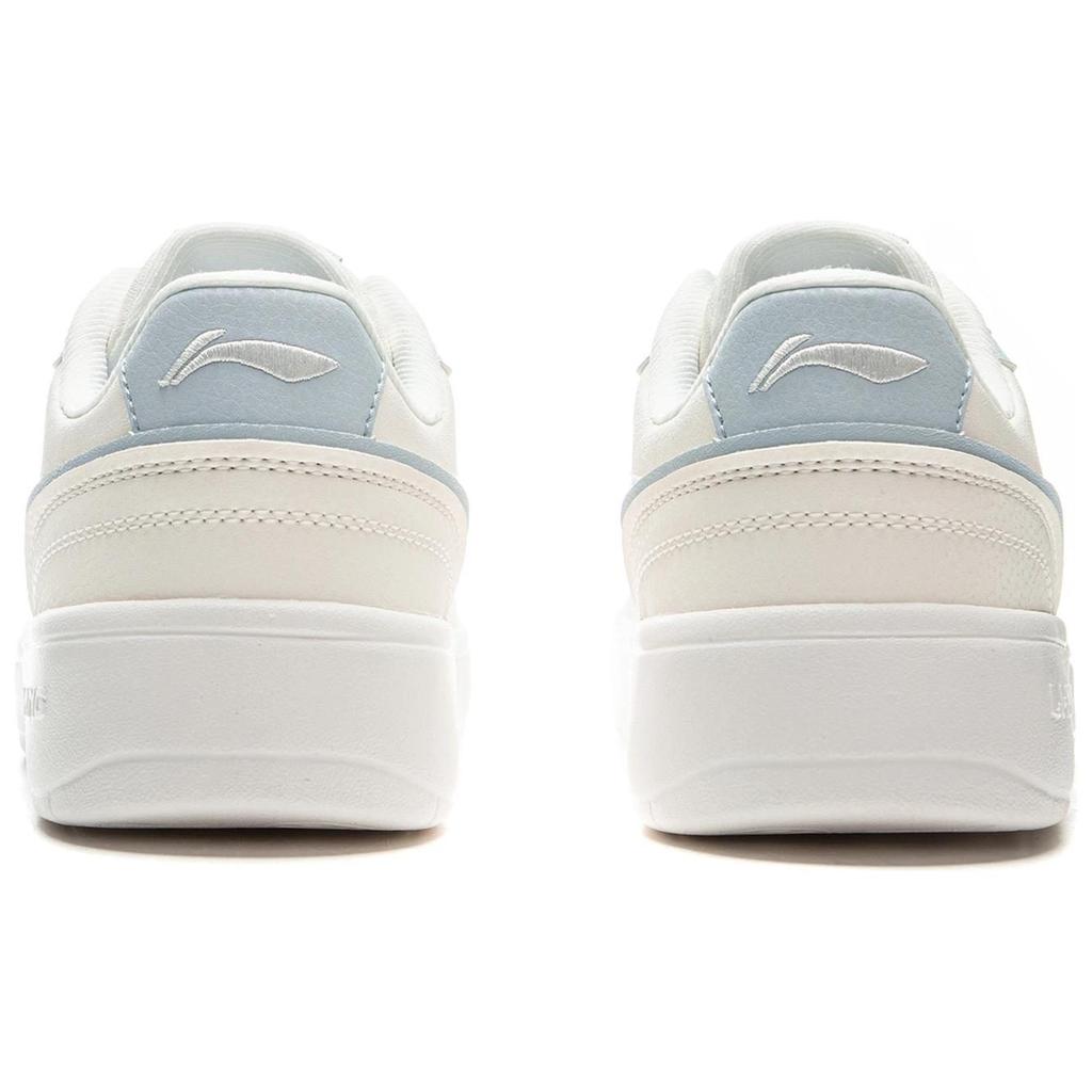 Li Ning Sourdough Slip Resistant Abrasion Resistant Low Top Skateboard Shoes Women's White Blue AGCU112-8