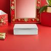2Pcs Rectangular Metal Tin Box with Lid Silver Tinplate Storage Container for Cookies Snacks Candy Jewelry Cake Wedding Party