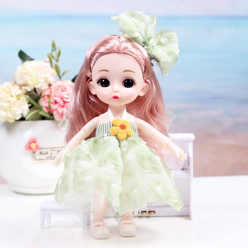 16cm Niedliche Mini Lolita Prinzessin BABI Puppen Spielzeug 1/8 BJD Gelenke Bewegliche Puppe Zeichentrick Kleidung Mädchen Verkleiden Spielhaus Spielzeug Geschenke