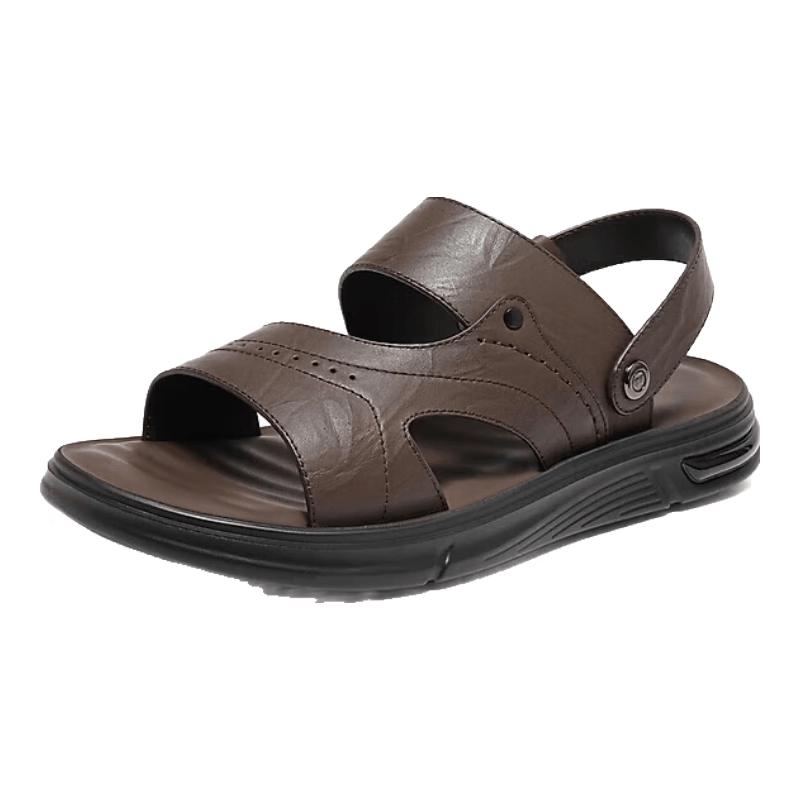 Men s Leather Convertible Beach Sandals 39