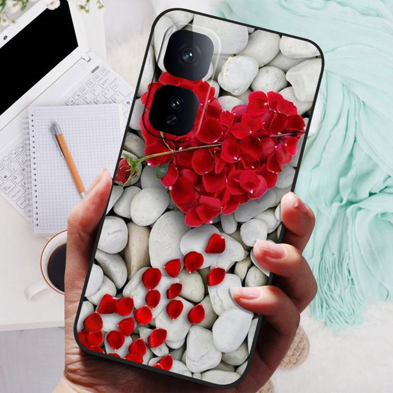 For VIVO IQOO Neo 10 Pro Case Black Cover Flowers Silicone Soft Back Cases For vivo iQOO Neo 10 Neo10 5G Phone Case 10Pro Bumper