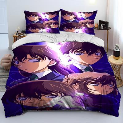Detective Conan Cartoon Anime Comforter Bedding SetDuvet Cover Bed Set Quilt Cover PillowcaseKing Queen Size Bedding Set Kids