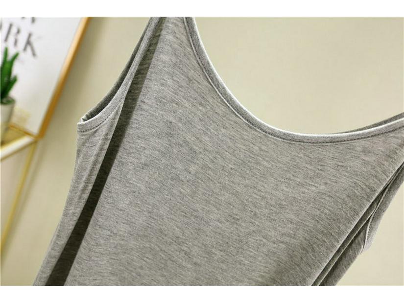 Women's Sleeveless Modal Cotton Slimming Midi Dress - Plus Size, Summer Round Neck Layer Slip