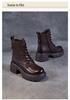 Women's British Style Genuine Leather Ankle Boots - 2024 Autumn/Winter Martin Boots with Thick Soles, First Layer Cowhide, Lightweight and Stylish.
