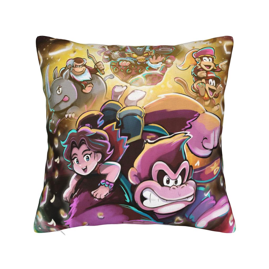 Decorative Pillowcases Donkey Kongs Bananza Games Merch Home  Throw Pillow Case Cover Drop Shipping Multiple Sizes