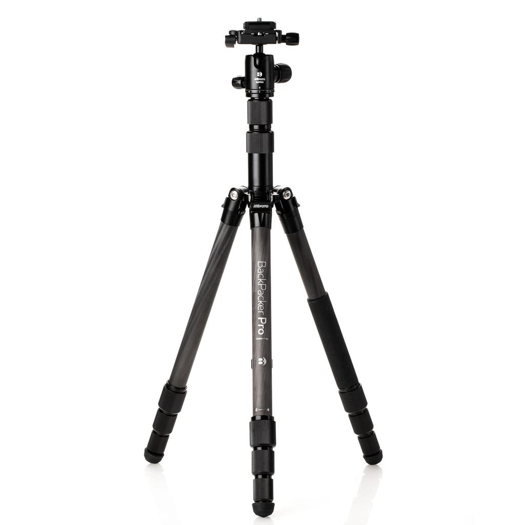 Benro MeFOTO BackPacker Pro Carbon Tripod Camera Tripod Ball Head Load Capacity 6kg 4 Sections Pipe Diameter Monopod Smartphone Compatible BMBPPROCBLK