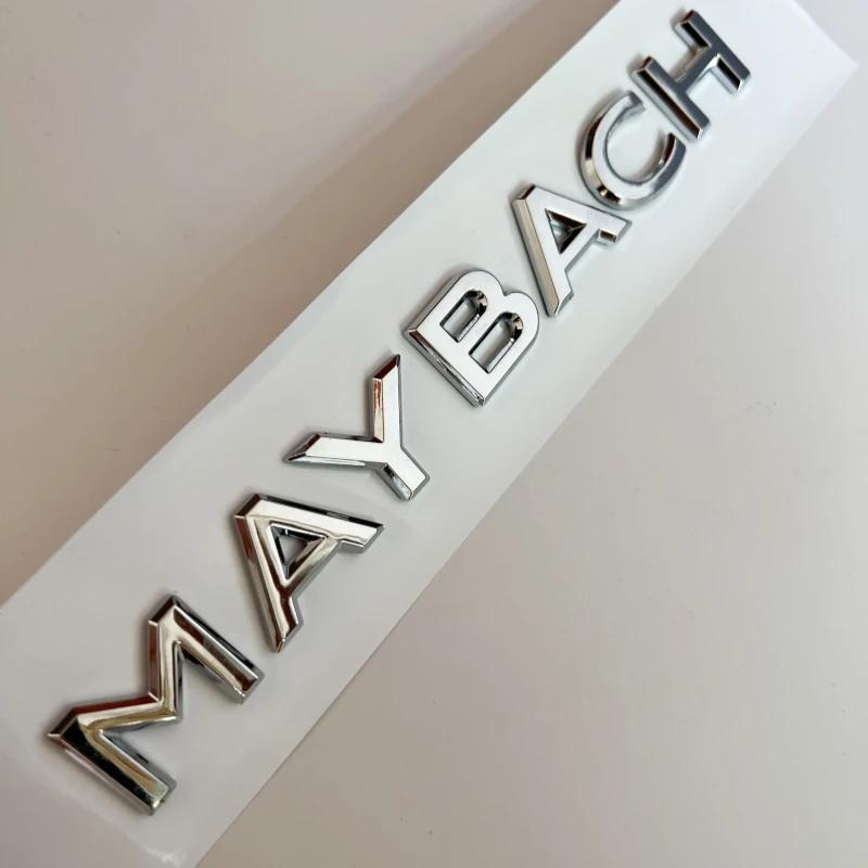 MAYBACH letter logo car stickers for Mercedes-Benz MAYBACH S400L rear trunk labeling accessories refit decals серебряный