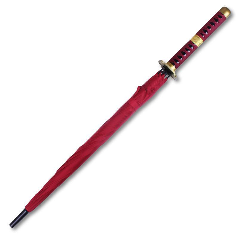 Anime Samurai Schwert Schirm - Kreativer Sonnenschirm mit langem Griff